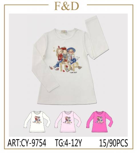 Kluzka dziewczęcy CY-9754 Mix kolor 4-12 1