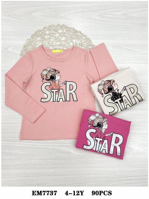 Bluzka dziewczęca EM7737 Mix kolor 4-12