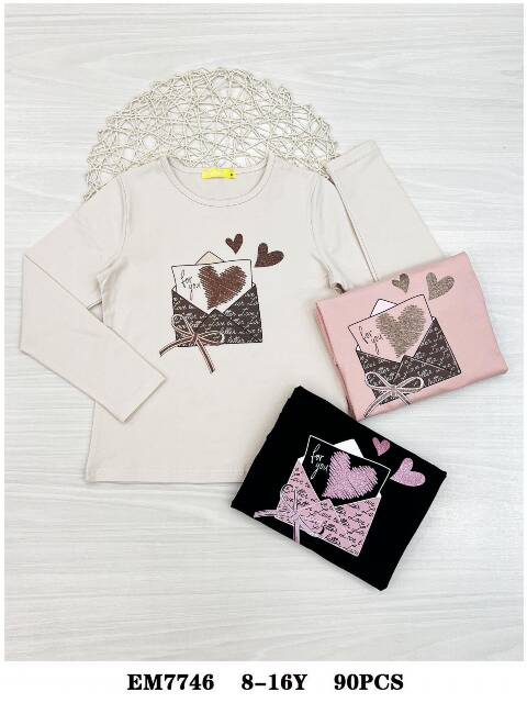 Bluzka dziewczęca EM7746 Mix kolor 8-16