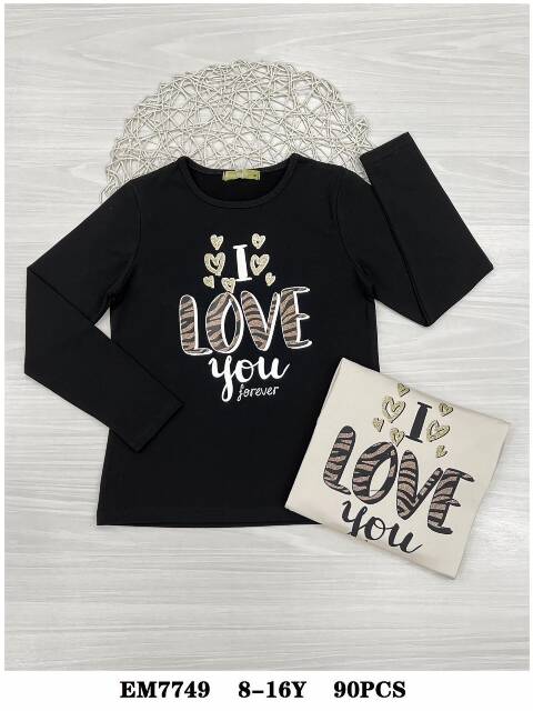 Bluzka dziewczęca EM7749 Mix kolor 8-16 1