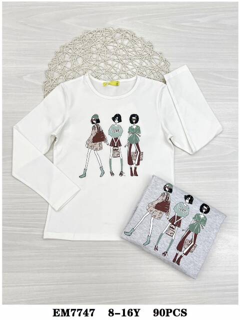 Bluzka dziewczęca EM7747 Mix kolor 8-16 1