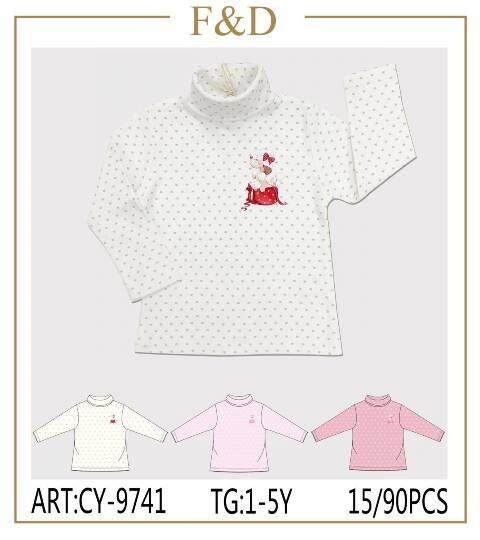 Bluzka dziewczęca CY-9741 Mix kolor 1-5