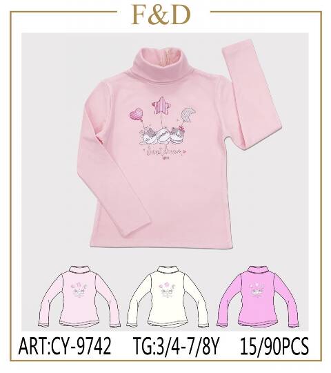 Bluzka dziewczęca CY-9742 Mix kolor 3-8