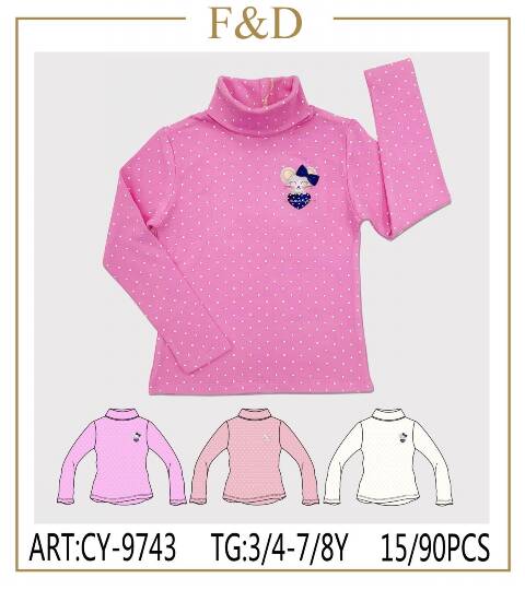 Bluzki dziewczęce CY-9743 Mix kolor 3-8 1