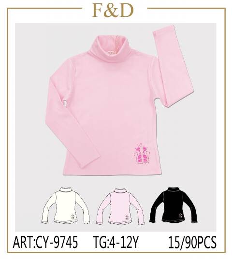 Bluzki dziewczęce CY-9745 Mix kolor 4-12 1