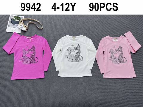 Bluzki dziewczęce 9942 Mix kolor 4-12