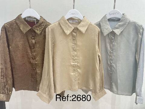 Koszula  dziewczęce 2680 1 kolor 4-14 1