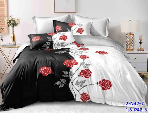 Komplet pościel 4 części 1176 1 kolor 200x220