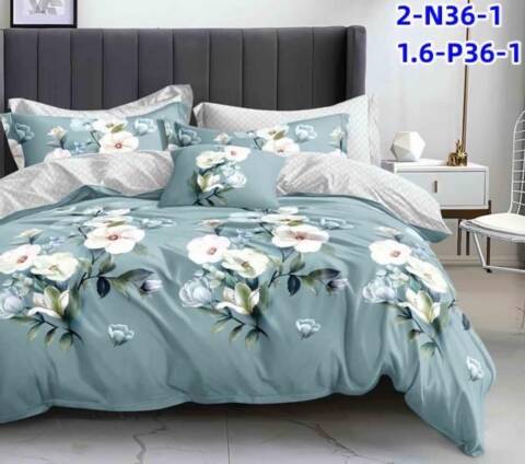 Komplet pościel 4 części 1180 1 kolor 200x220