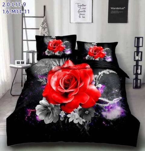 Komplet pościel 4 części 1207 1 kolor 200x220