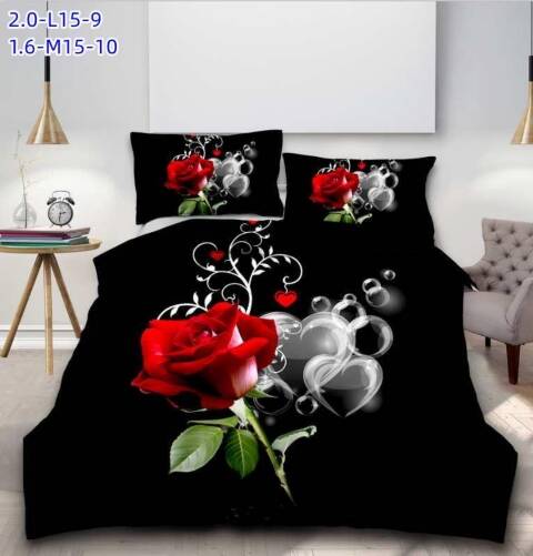 Komplet pościel 4 części 1208 1 kolor 200x220 1