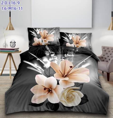 Komplet pościel 4 części 1211 1 kolor 200x220