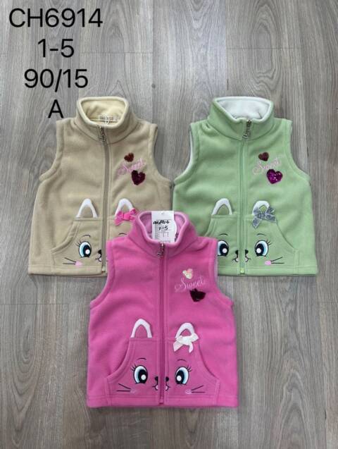 Kamizelki dziewczęce CH6914 Mix kolor 1-5
