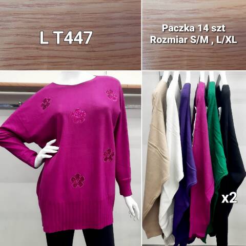 Sweter damskie T447 Mix kolor S/M-L/XL 1