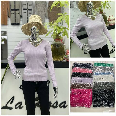 Sweter damskie 1296 Mix kolor M/L-L/XL 1