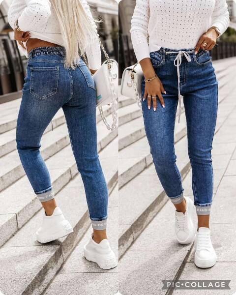 Jeansy damskie 1308 1 kolor XS-XL