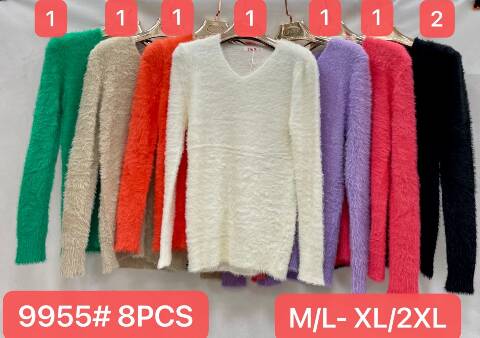 Sweter damskie 9955 Mix kolor M-2XL 1