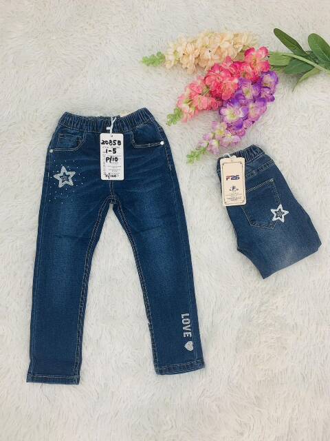 Jeansy dziewczęce 1526 1 kolor 1-5