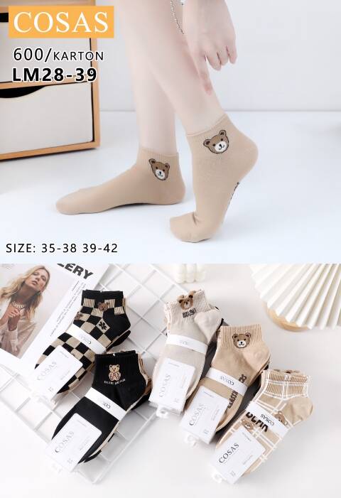 Stopki damskie LM28-39 Mix kolor 35-42