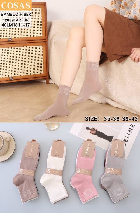 Skarpety  damskie LM1811-17 Mix kolor 35-42 1