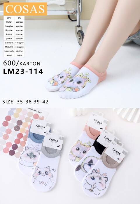 Stopki  damskie LM23-114 Mix kolor 35-42 1