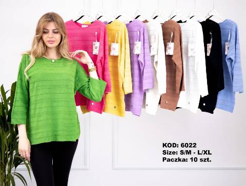 Sweter damskie 6022 Mix kolor S/M-L/XL