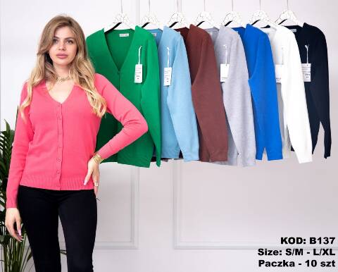 Sweter damskie B137 Mix kolor S/M-L/XL 1
