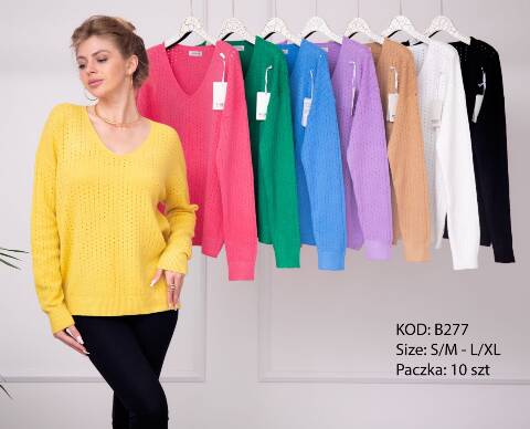 Sweter damskie B277 Mix kolor S/M-L/XL