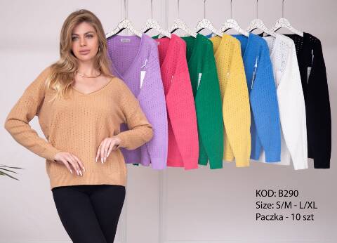 Sweter damskie B290 Mix kolor S/M-L/XL