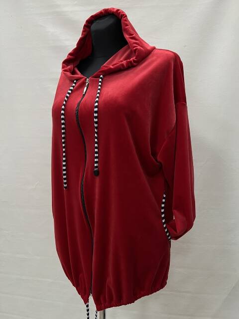 Bluza welurowa damskie 2213 1 kolor L-3XL (Towar Polskie)