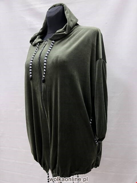 Bluza welurowa damskie 2216 1 kolor L-3XL (Towar Polskie)