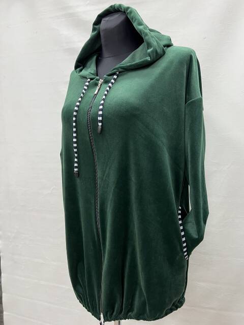 Bluza welurowa damskie 2219 1 kolor L-3XL (Towar Polskie) 1