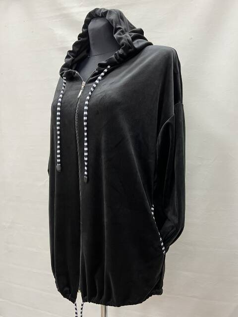 Bluza welurowa damskie 2220 1 kolor L-3XL (Towar Polskie)