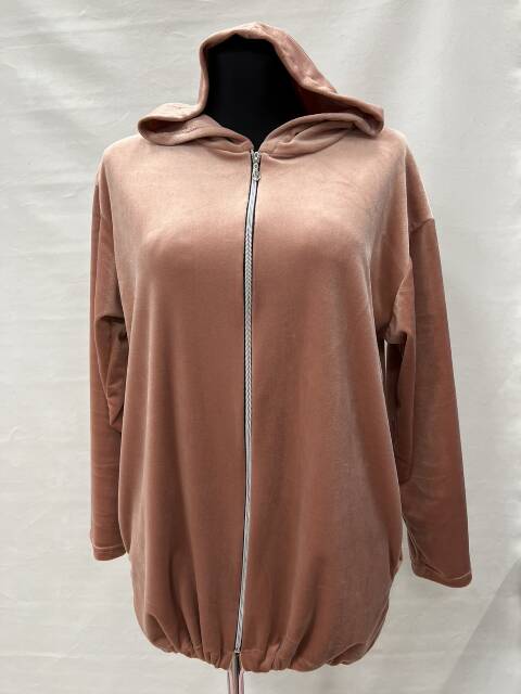 Bluza welurowa damskie 2227 1 kolor M-3XL (Towar Polskie) 1