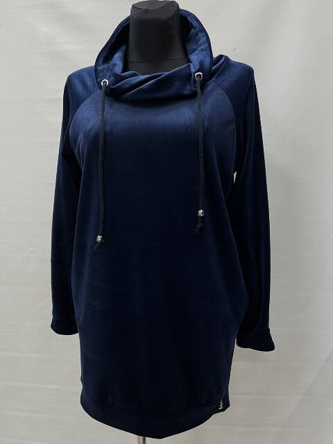 Bluza welurowa damskie 2232 1 kolor XL-3XL (Towar Polskie)