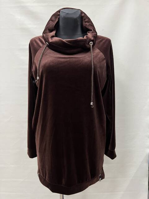 Bluza welurowa damskie 2233 1 kolor XL-3XL (Towar Polskie)