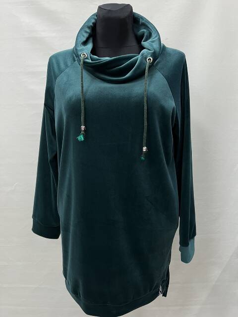 Bluza welurowa damskie 2234 1 kolor XL-3XL (Towar Polskie)