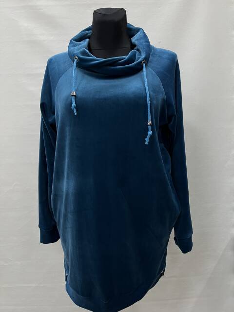 Bluza welurowa damskie 2235 1 kolor XL-3XL (Towar Polskie) 1