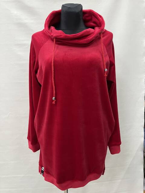 Bluza welurowa damskie 2236 1 kolor XL-3XL (Towar Polskie) 1