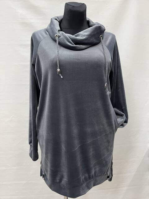 Bluza welurowa damskie 2238 1 kolor XL-3XL (Towar Polskie)