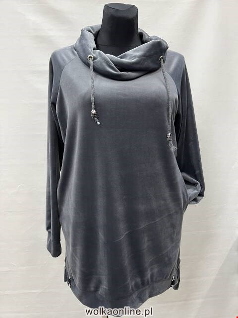 Bluza welurowa damskie 2238 1 kolor XL-3XL (Towar Polskie)