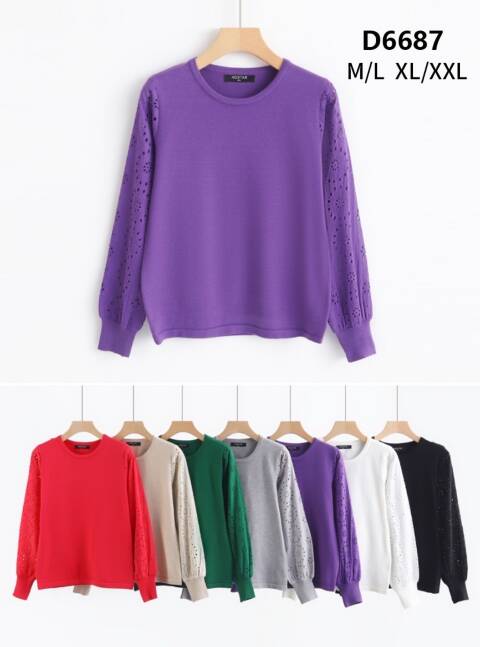 Sweter damskie D6687 Mix kolor M-2XL 1
