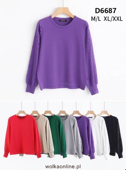 Sweter damskie D6687 Mix kolor M-2XL