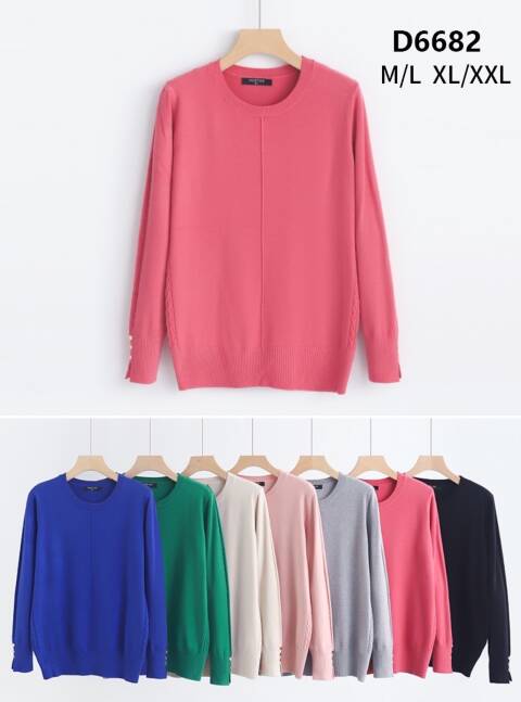 Sweter damskie D6682 Mix kolor M-2XL