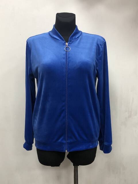 Bluza  Welurowa  Damskie 2491 1 koloe L-4XL (Towar Polskie) 1