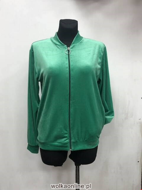 Bluza  Welurowa  Damskie 2505 1 kolor L-4XL (Towar Polskie)