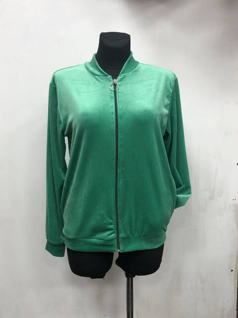 Bluza  Welurowa  Damskie 2505 1 kolor L-4XL (Towar Polskie) 1