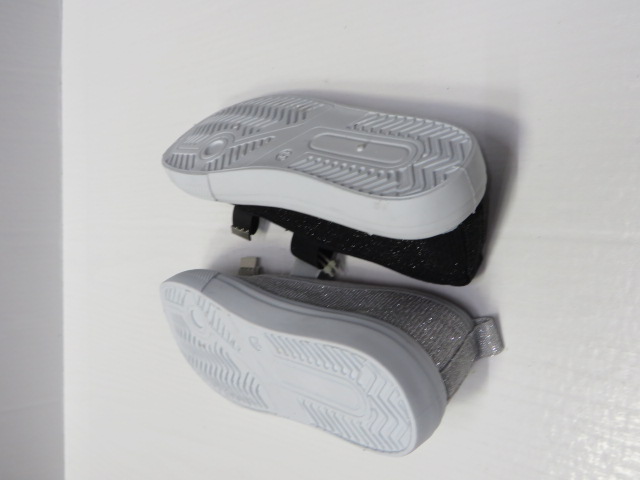 Baleriny Dziecięce A16-2 BLACK/SILVER/PINK 31-36 2