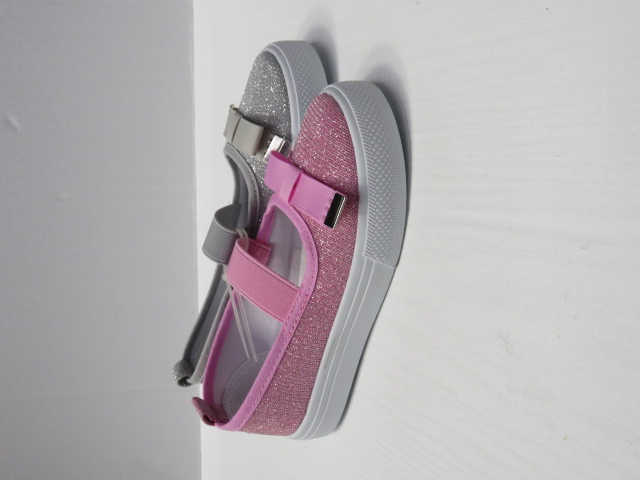 Trampki Dziecięce A16-1 BLACK/SILVER/PINK 25-30 1
