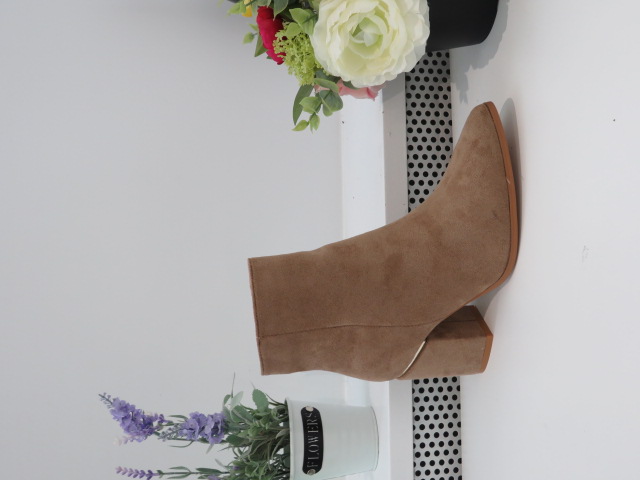 Botki Damskie 1605 KHAKI 36-41 OCIEPLANE